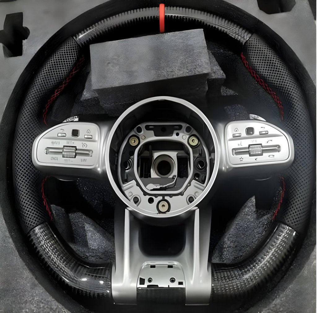 Steering Wheel AMG-Style (Carbon + Red) for Mercedes CL-class C216 2006-2014 - image 1