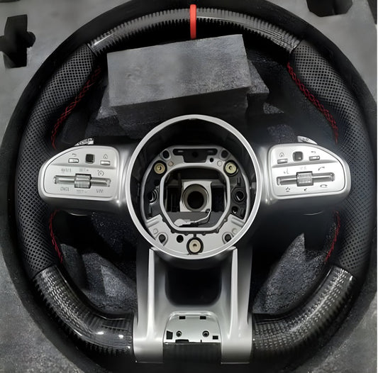 Steering Wheel AMG-Style (Carbon + Red) for Mercedes CL-class C216 2006-2014 - image 1