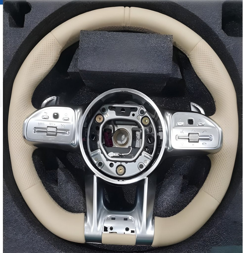 Steering Wheel AMG 2018-Style (beige, 4pin) for Mercedes S-сlass W223 2020- - image 1