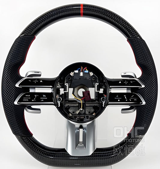 Steering Wheel AMG 2021-Style (Carbon, 3pin) for Mercedes SL R231 2012-2020 - image 1