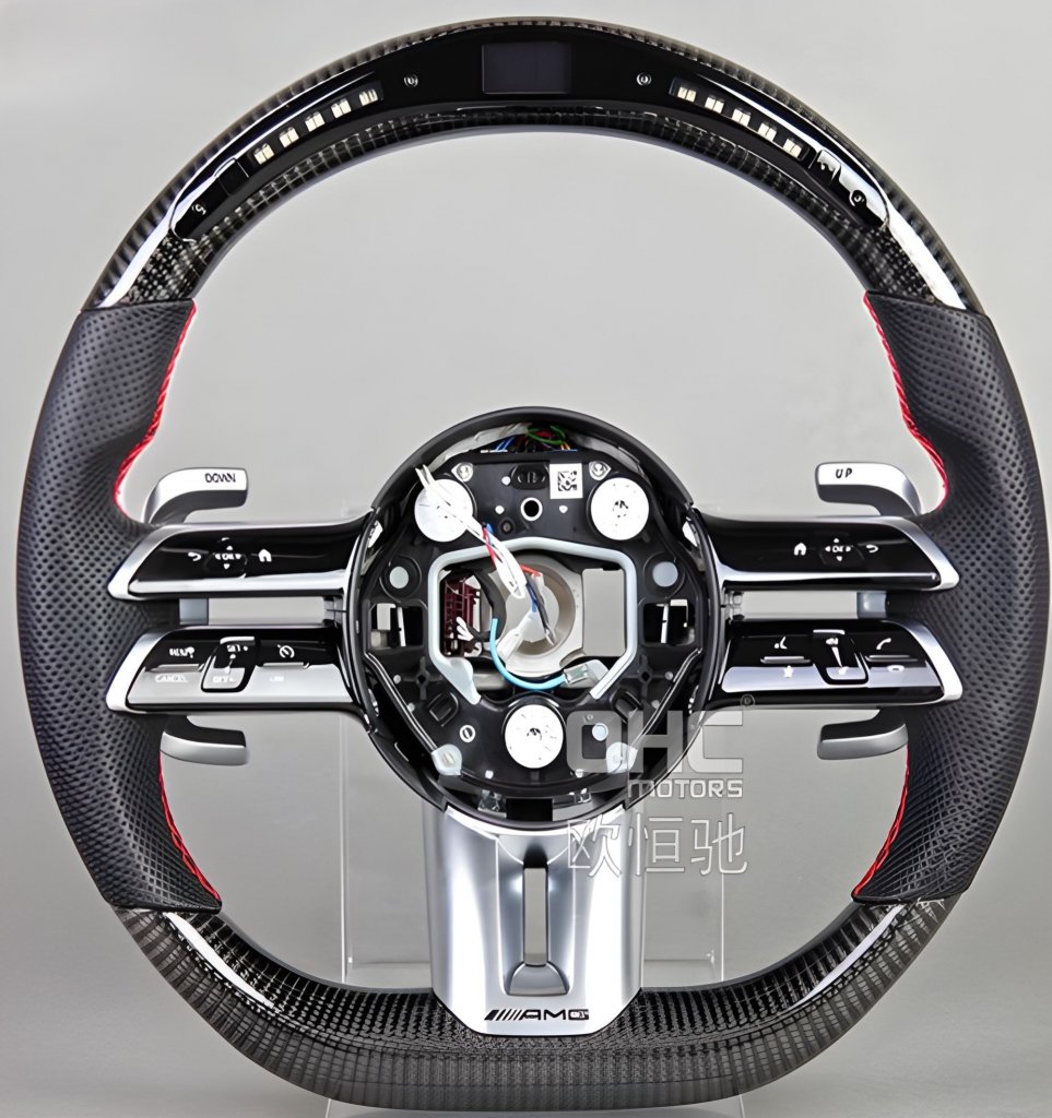 Steering Wheel AMG 2021-Style (Carbon, LED, 4pin) for Mercedes B-class W247 2019- - image 1