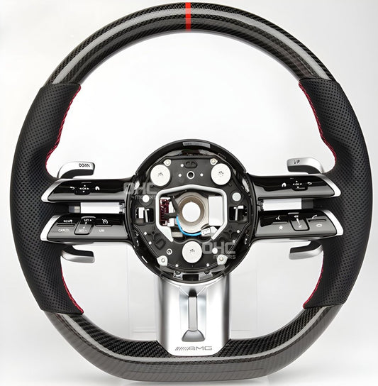 Steering Wheel AMG 2021-Style (Carbon, 4pin) for Mercedes CLS C257 2018- - image 1