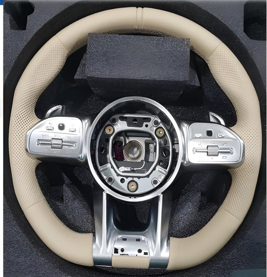 AMG-Style Steering Wheel (for AMG, beige) for Mercedes CL-class C216 2006-2014 - image 1