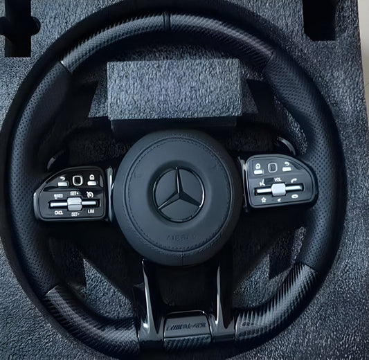 AMG-Style Steering Wheel (for AMG, Carbon + Black Buttons) for Mercedes CL-class C216 2006-2014 - image 1