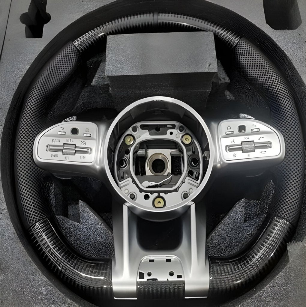 AMG-Style Steering Wheel (for AMG, Carbon + Grey Buttons) for Mercedes S-сlass W221 2005-2013 - image 1