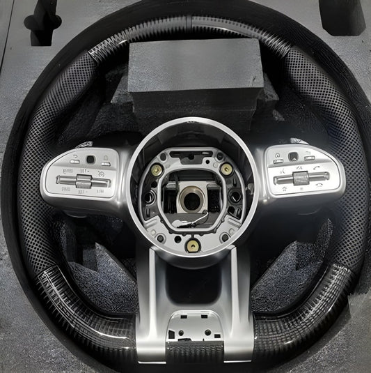 AMG-Style Steering Wheel (for AMG, Carbon + Grey Buttons) for Mercedes S-сlass W221 2005-2013 - image 1