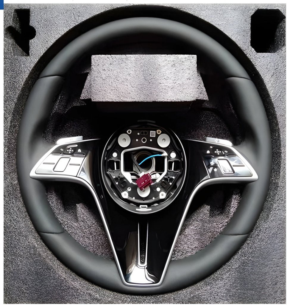 Steering Wheel Maybach-Style (black + grey buttons, 3pin) for Mercedes GLC coupe C253 2016-2023 - image 1