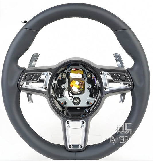 Steering Wheel (2010-2014, Black+Gray) for Porsche Cayenne 2010-2017 - image 1