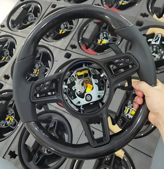 Steering Wheel (2008-2012, Carbon + Black) for Porsche 911 (997) 2004–2012 - image 1