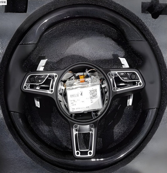 Steering Wheel (Carbon + Gray) for Porsche Boxster/Cayman 981 2013-2016 - image 1
