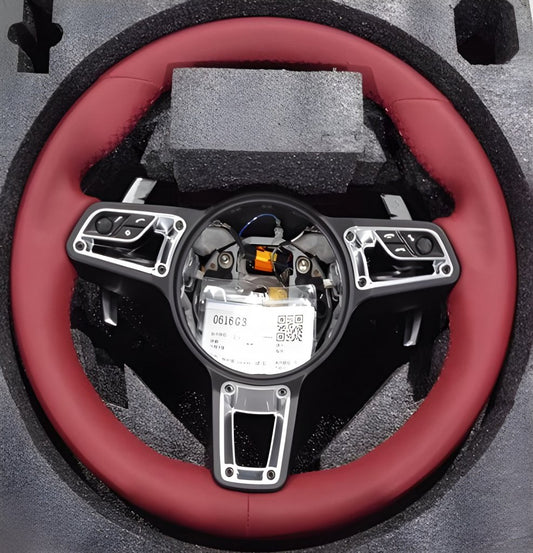 Steering Wheel (Red) for Porsche Boxster/Cayman 981 2013-2016 - image 1