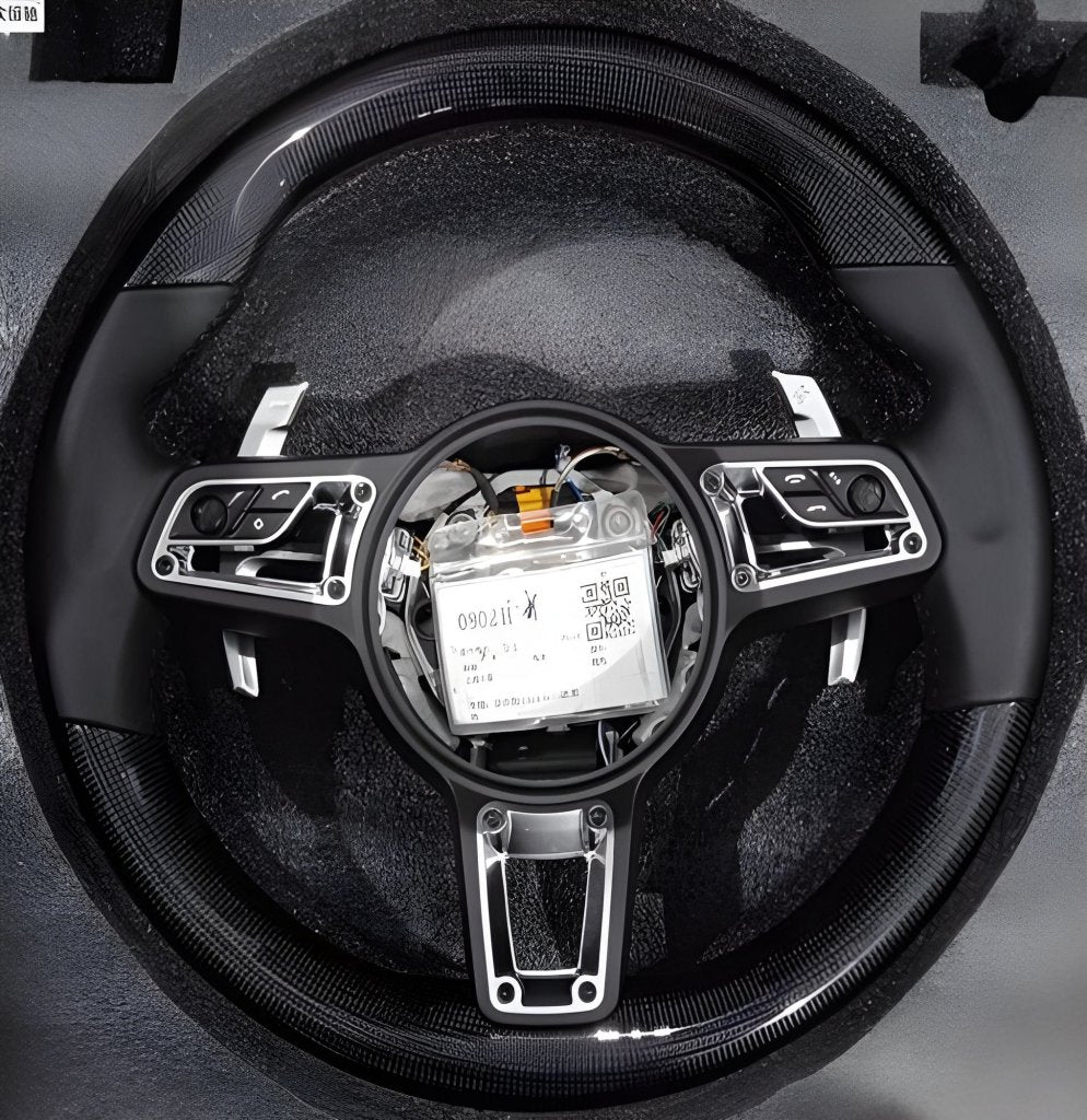 Steering Wheel (2004-2007, Carbon + Gray) for Porsche 911 2004-2012 - image 1