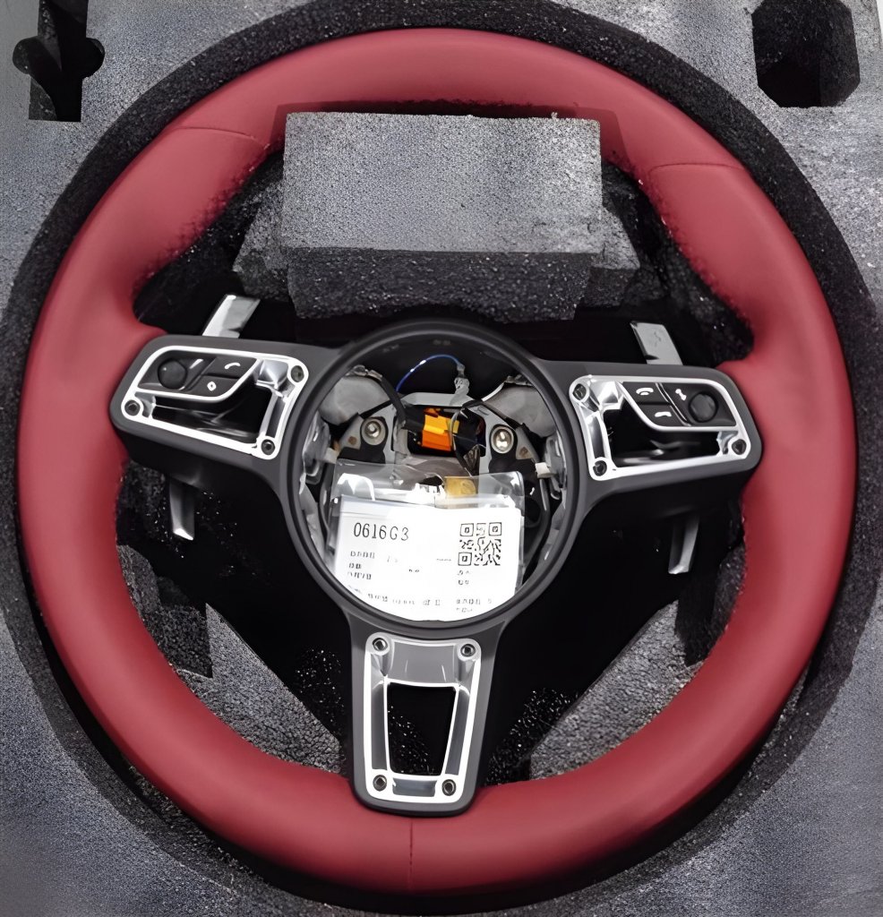 Steering Wheel (Red) for Porsche Boxster/Cayman 987 2004-2011 - image 1