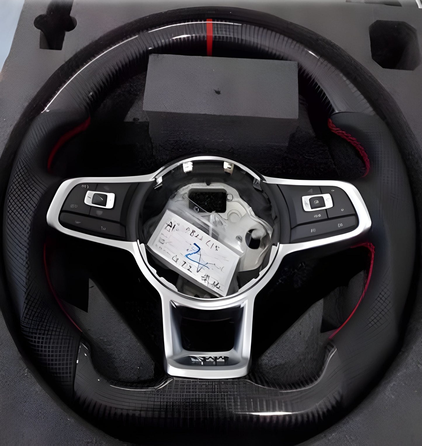 Steering Wheel (Carbon + Red) for Volkswagen Golf 8 2019- - image 1