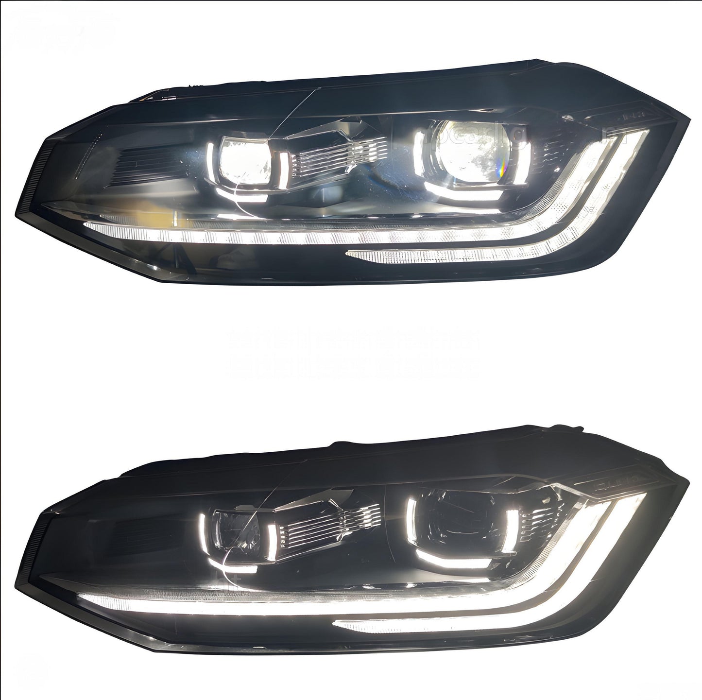 Front Headlights Silver V-2 (2 pcs) for Volkswagen Polo 2017- - image 1