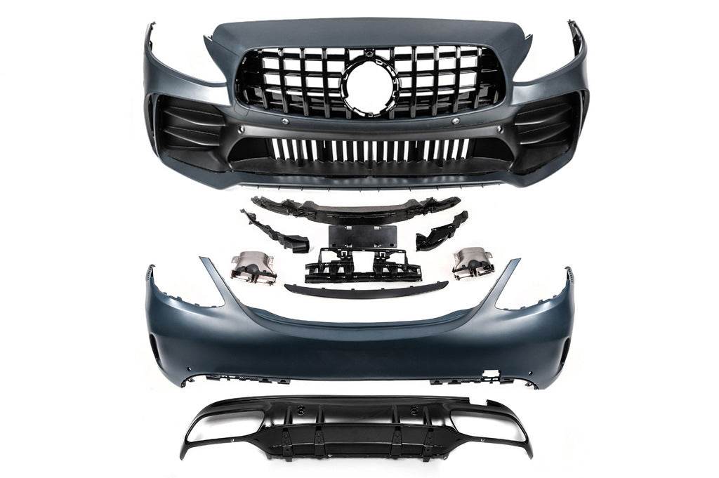 Body kit with full rear bumper (Black Mamba C63GT design) for Mercedes C-class W205 2014-2021 - Reelken Auto