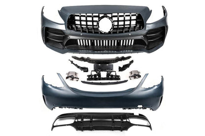 Body kit with full rear bumper (Black Mamba C63GT design) for Mercedes C-class W205 2014-2021 - Reelken Auto