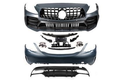 Body kit with full rear bumper (Black Mamba C63GT design) for Mercedes C-сlass W205 2014-2021 - image 11