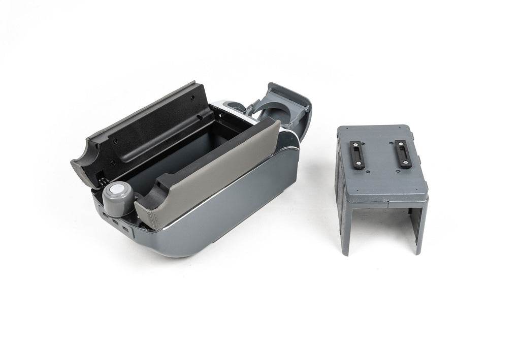 Universal armrest with USB (grey) - Reelken Auto