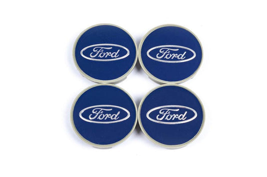 Caps for discs 54.5 / 50mm blue (4 pcs) for Ford - Reelken Auto
