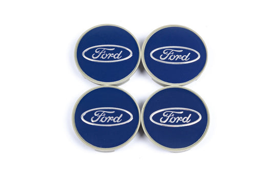 Wheel center caps 54.5/50mm blue (4 pcs) for Ford - image 2