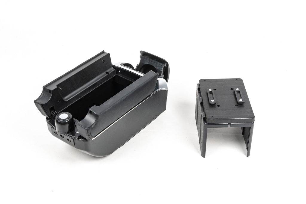Universal armrest with USB (black) - Reelken Auto