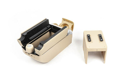 Universal armrest with USB (beige) - Reelken Auto