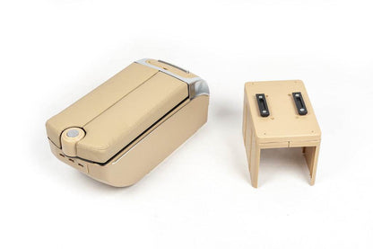 Universal armrest with USB (beige) - Reelken Auto