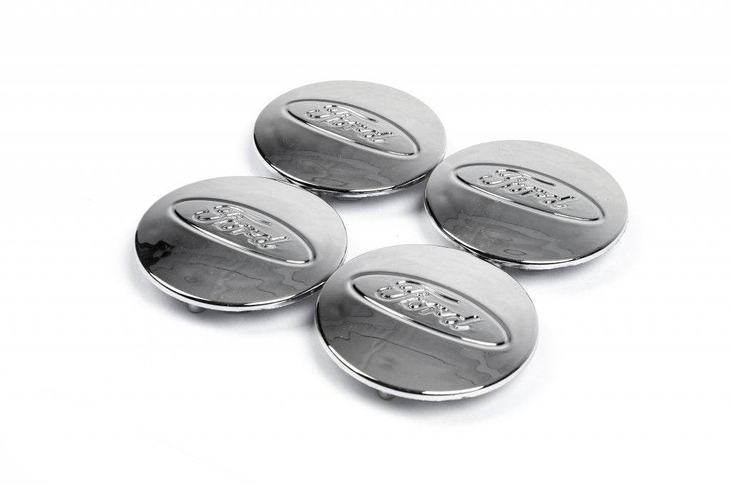 Caps for discs 68.5 / 50mm chrome (4 pcs) for Ford - Reelken Auto