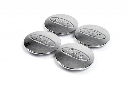 Caps for discs 68.5 / 50mm chrome (4 pcs) for Ford - Reelken Auto