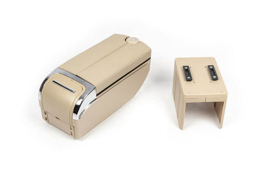 Universal armrest with USB (beige) - Reelken Auto