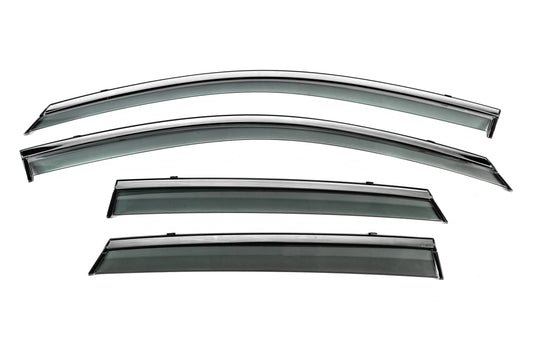 Window Deflectors with Chrome Trim Niken Luxury (HB, 4 pcs) for Audi A3 2020- - image 1