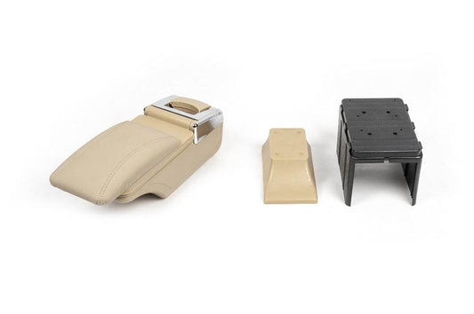 Universal armrest with cup holder (beige) - Reelken Auto
