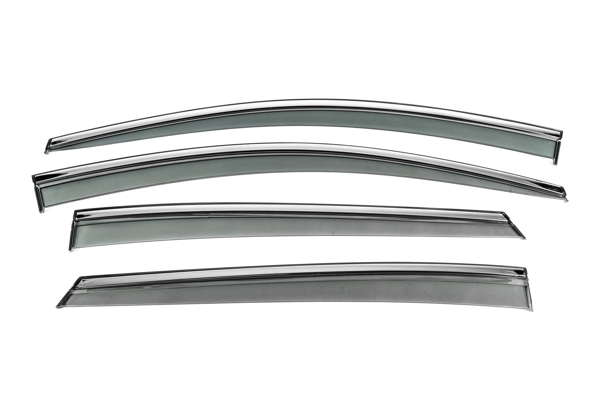Window Deflectors with Chrome Trim Niken Luxury (4 pcs) for Toyota Prius 2015-2022 - image 1