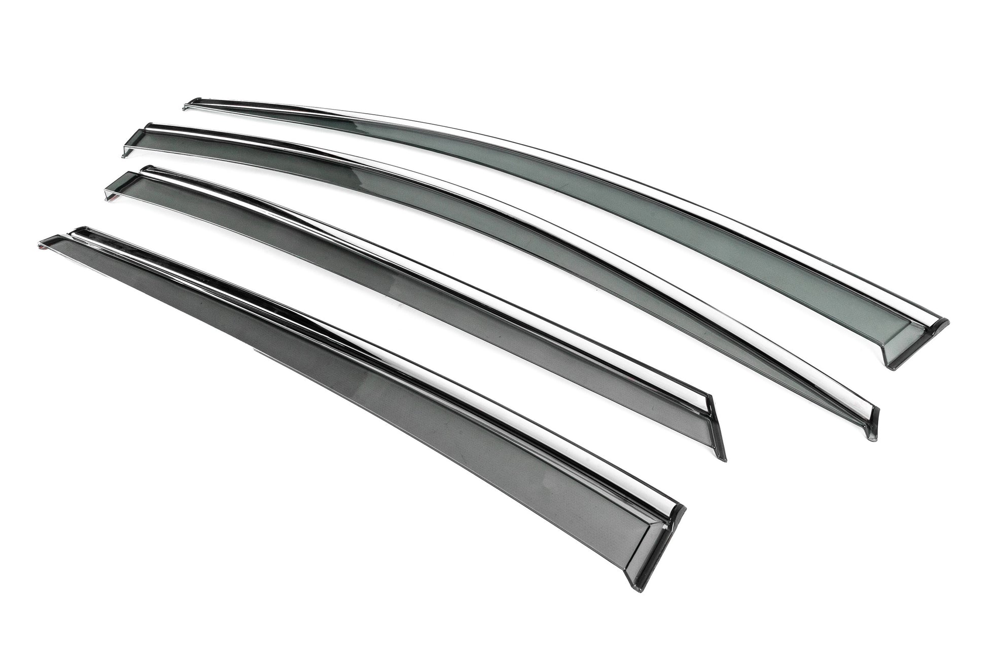 Window Deflectors with Chrome Trim Niken Luxury (4 pcs) for Toyota Prius 2015-2022 - image 2