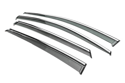 Window Deflectors with Chrome Trim Niken Luxury (4 pcs) for Toyota Prius 2015-2022 - image 2