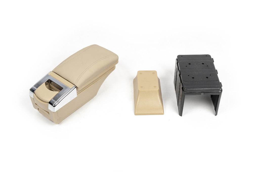Universal armrest with cup holder (beige) - Reelken Auto
