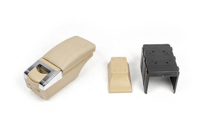 Universal armrest with cup holder (beige) - Reelken Auto