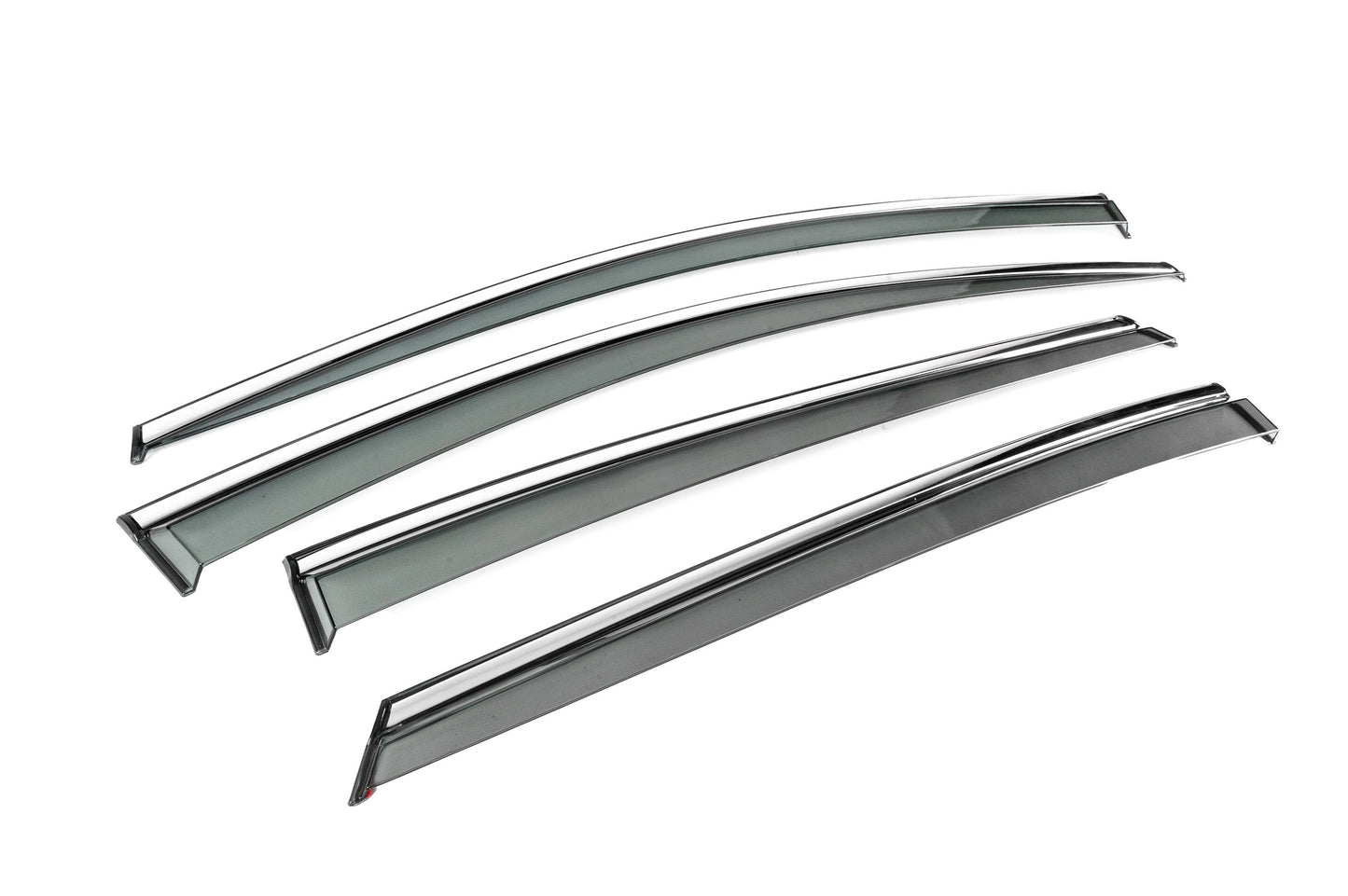 Window Deflectors with Chrome Trim Niken Luxury (4 pcs) for Toyota Prius 2015-2022 - image 3