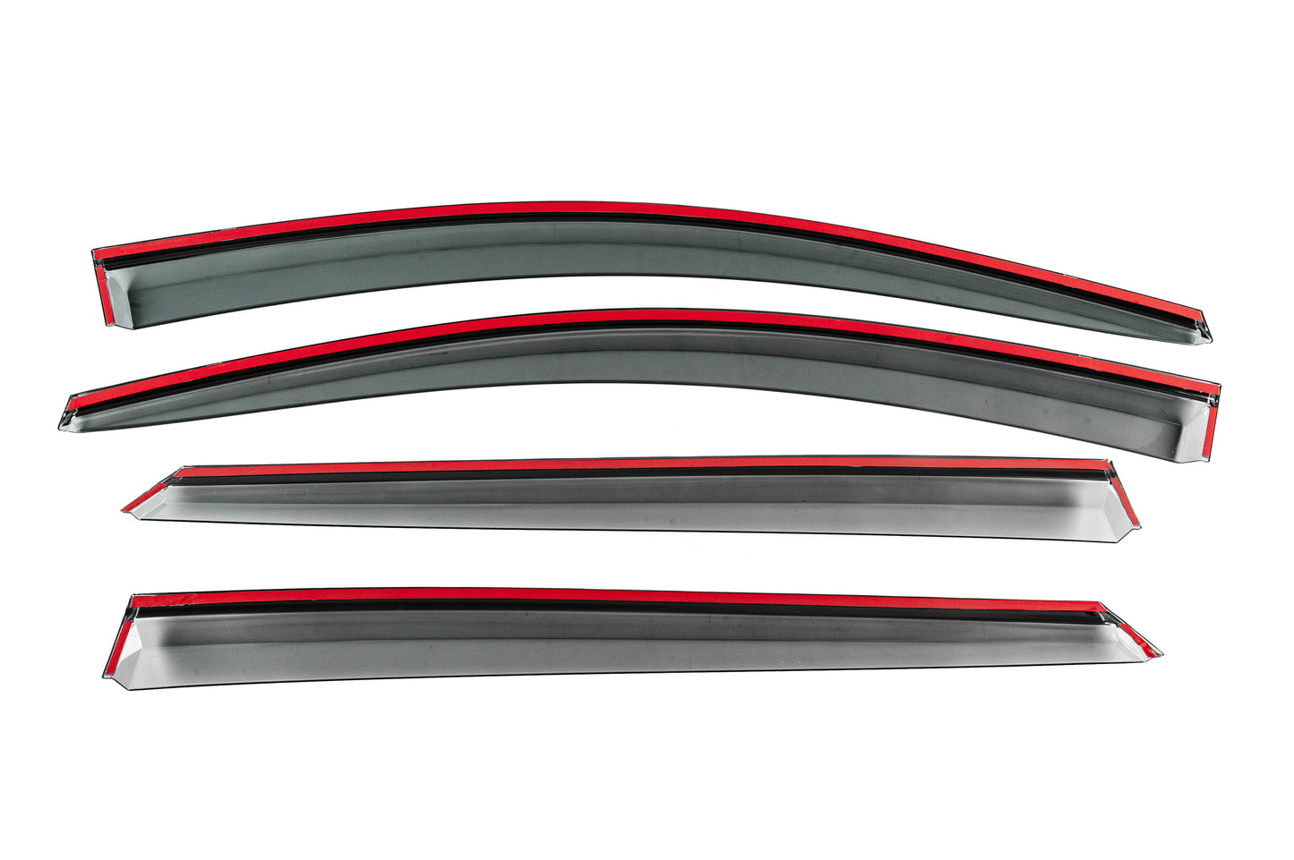 Window Deflectors with Chrome Trim Niken Luxury (4 pcs) for Toyota Prius 2015-2022 - image 4