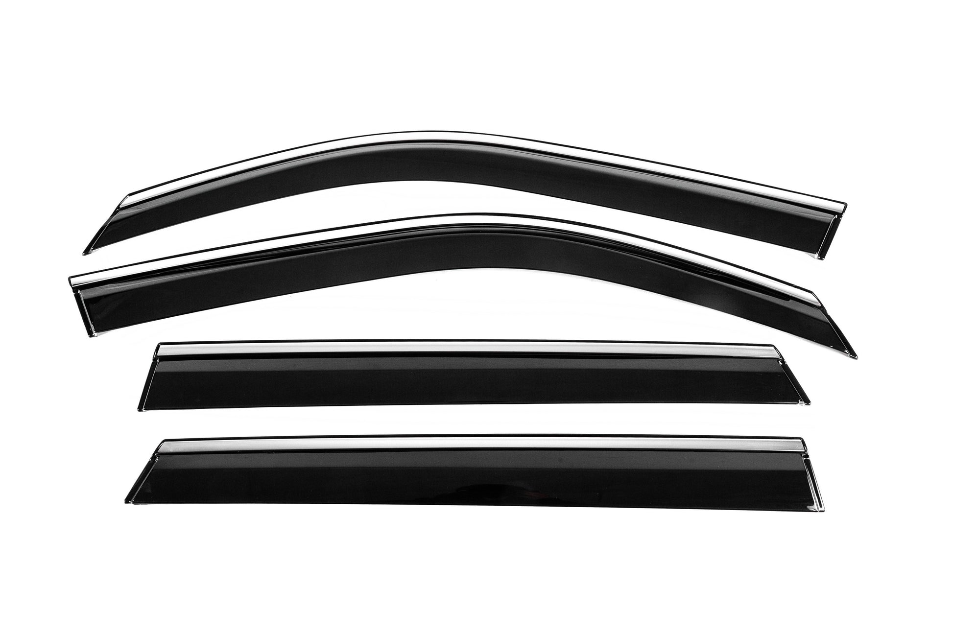 Window deflectors with chrome trim (4 pcs, Niken) for Dacia Duster 2024- - image 2
