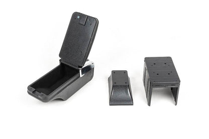 Universal armrest with cup holder (black) - Reelken Auto