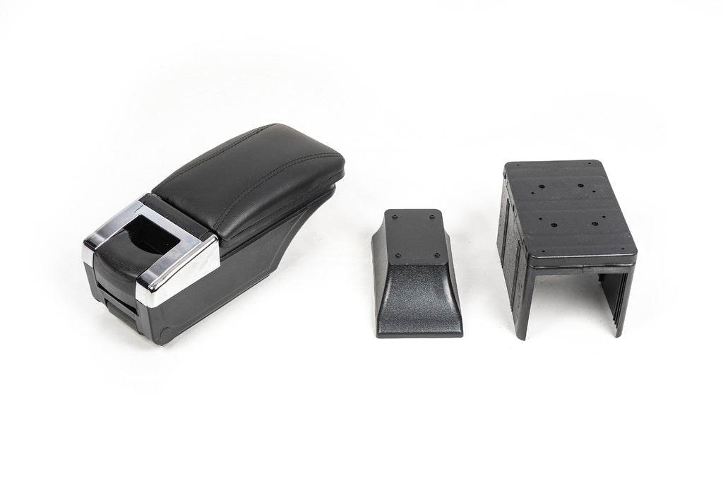 Universal armrest with cup holder (black) - Reelken Auto
