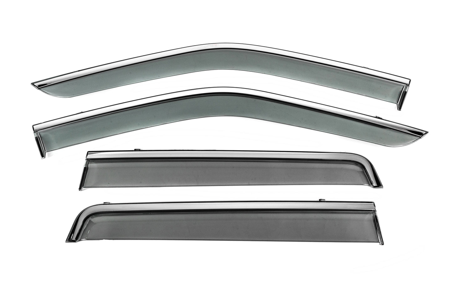 Window Deflectors with Chrome Trim Niken Luxury (4 pcs) for Land Rover Freelander II 2006-2014 - image 1
