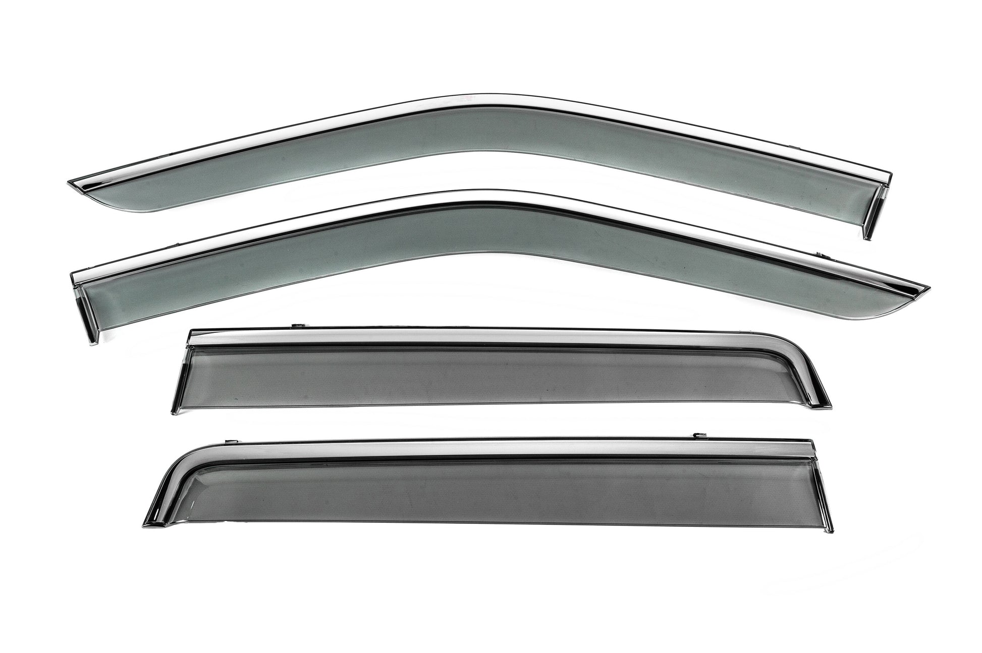 Window Deflectors with Chrome Trim Niken Luxury (4 pcs) for Land Rover Freelander II 2006-2014 - image 1