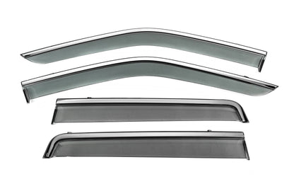 Window Deflectors with Chrome Trim Niken Luxury (4 pcs) for Land Rover Freelander II 2006-2014 - image 1