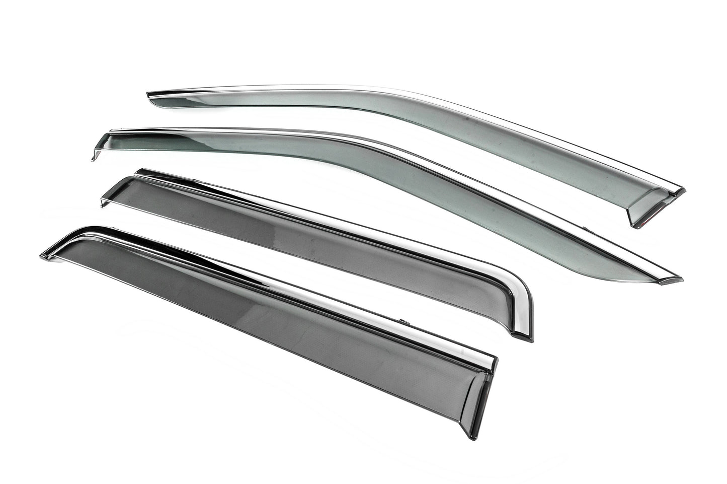 Window Deflectors with Chrome Trim Niken Luxury (4 pcs) for Land Rover Freelander II 2006-2014 - image 2