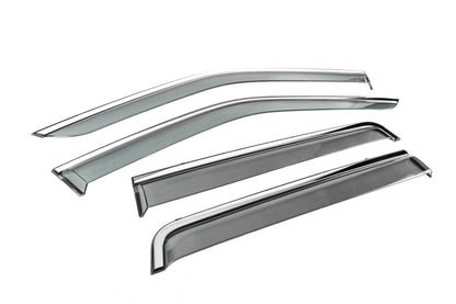 Window Deflectors with Chrome Trim Niken Luxury (4 pcs) for Land Rover Freelander II 2006-2014 - image 3