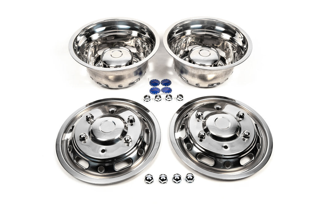 Stainless steel caps Exclusive V1 (2 roller, 4 pcs.) for Mercedes Sprinter W906 2006-2018 - image 8
