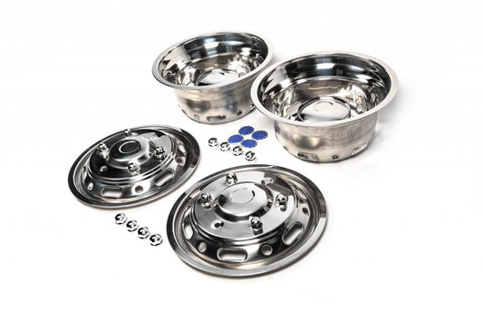 Stainless steel caps Exclusive V1 (2 roller, 4 pcs.) for Volkswagen Crafter 2006-2016 - image 1